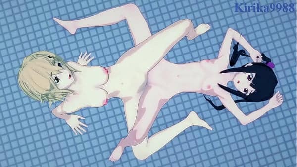 Shirabe Tsukuyomi and Kirika Akatsuki intense lesbian play. – Symphogear Hentai