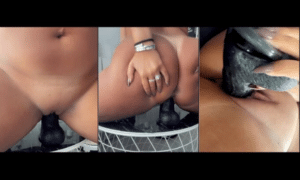 laurab974 – 10 – Big Black Dildo Masturbation