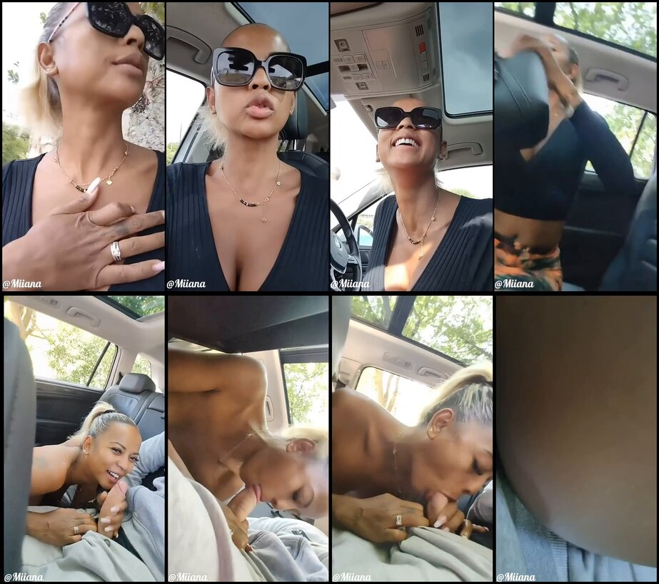 Miiana se fait baiser le cul par un jeune étudiant dans la voiture